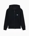 Armani Exchange Zip-up Sweatshirts In Black