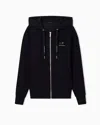 Armani Exchange Zip-up Sweatshirts In Black