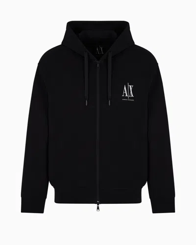 Armani Exchange Zip-up Sweatshirts In Black