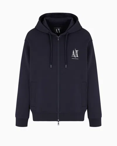 Armani Exchange Zip-up Sweatshirts In Blue