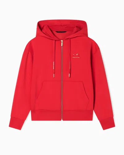 Armani Exchange Zip-up Sweatshirts In Red