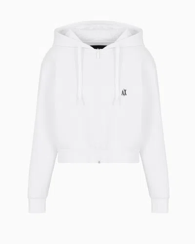Armani Exchange Zip-up Sweatshirts In White