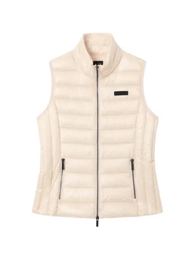Armani Exchange Zip-fastening Logo-patch Gilet In Neutral