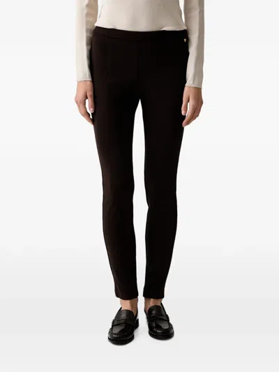 Armani Exchange Zip-hem Slim-fit Trousers In Brown