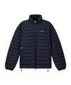 Armani Exchange Zipper Down Jacket In Blue