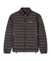 Armani Exchange Zipper Down Jacket In Brown