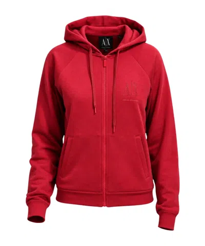 Armani Exchange Zipper Sweatshirt In Red