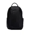 Armani Exchange Zippered Backpack In Black
