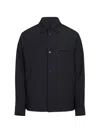 Armani Exchange Zip-pocket Press-stud Jacket In Black