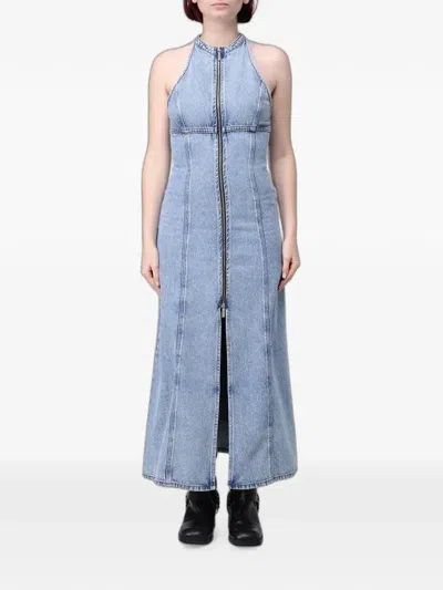 Armani Exchange Dress Woman Color Stone Washed In Blue