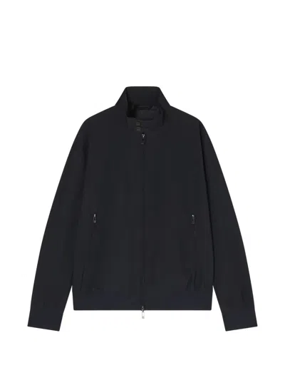 Armani Exchange Zip-up High-neck Jacket In Black