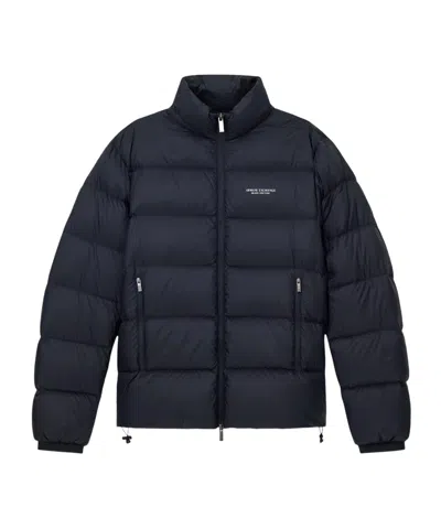 Armani Exchange Zip-up Puffer Jacket In Black