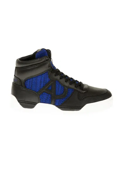 Armani Jeans Ankle Boots Sneaker In Black
