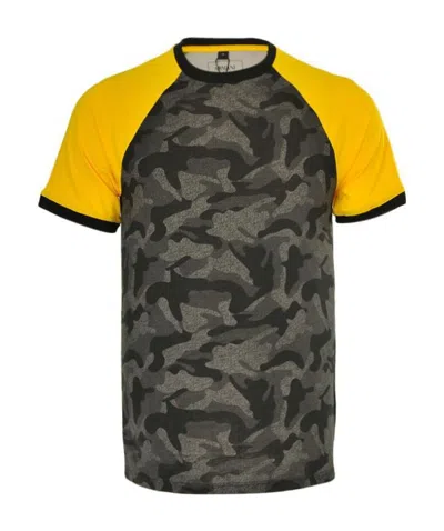 Armani Jeans Camouflage Spliced T-shirt In Black
