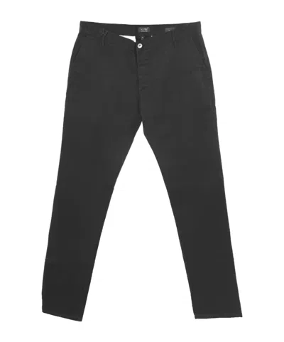 Armani Jeans Casual Pants With Waist And Loop Straps In Black