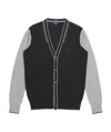 Armani Jeans Color Matching Knitted Cardigan In Black