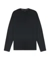 Armani Jeans Detail Long-sleeved T-shirt In Black