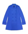 Armani Jeans Double-breasted Medium-length Trench Coat In Blue