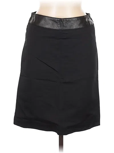 Pre-owned Armani Jeans Faux Leather Skirt In Black