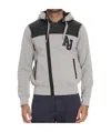 Armani Jeans Hooded Casual Jacket In Gray