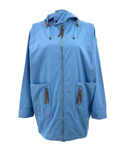 Armani Jeans Hooded Long-sleeved Casual Jacket In Blue