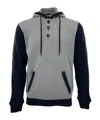 Armani Jeans Hooded Long-sleeved Sweater In Gray