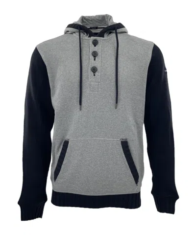 Armani Jeans Hooded Long-sleeved Sweater In Gray