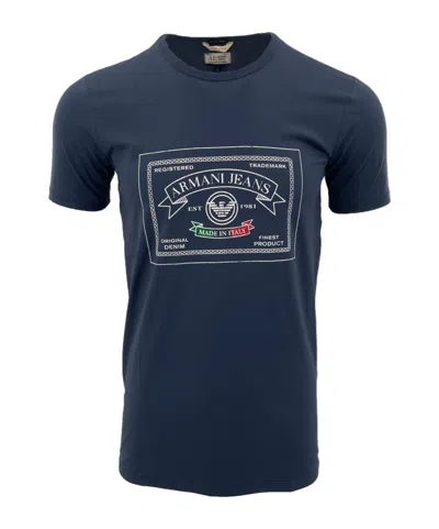 Armani Jeans Item O-neck Short-sleeved T-shirt In Black