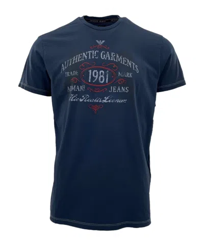 Armani Jeans Item O-neck Short-sleeved T-shirt In Black