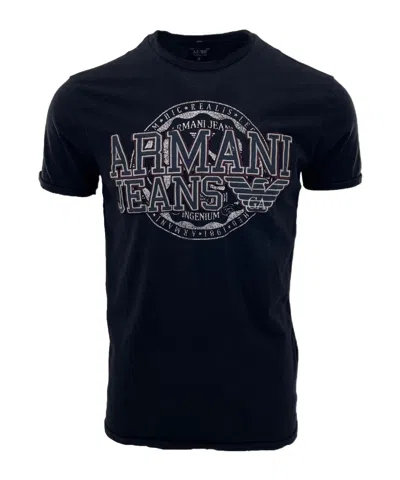 Armani Jeans Item O-neck Short-sleeved T-shirt In Black
