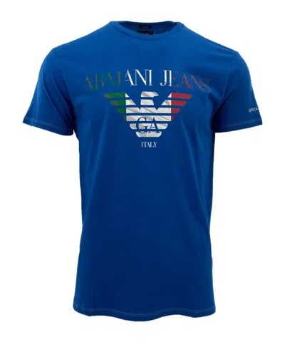 Armani Jeans Item O-neck Short-sleeved T-shirt In Blue