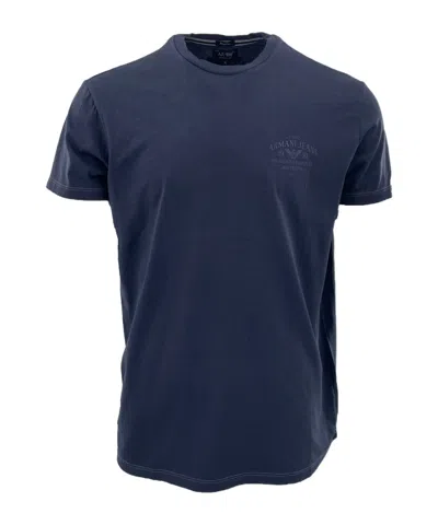 Armani Jeans Item O-neck Short-sleeved T-shirt In Blue