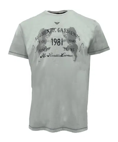 Armani Jeans Item O-neck Short-sleeved T-shirt In Gray