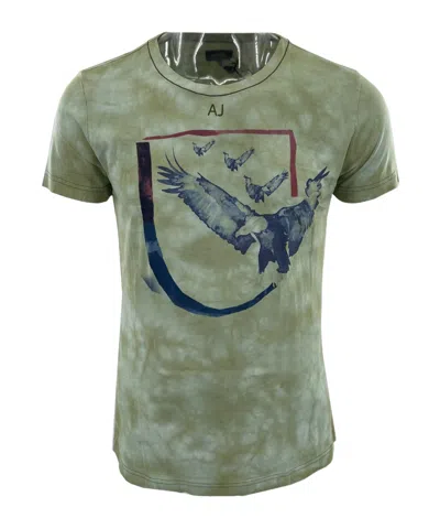 Armani Jeans Item O-neck Short-sleeved T-shirt In Green