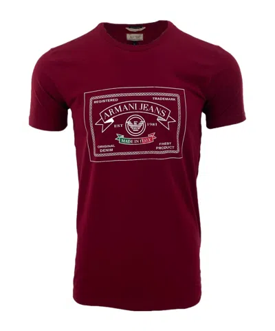 Armani Jeans Item O-neck Short-sleeved T-shirt In Red
