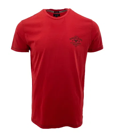 Armani Jeans Item O-neck Short-sleeved T-shirt In Red