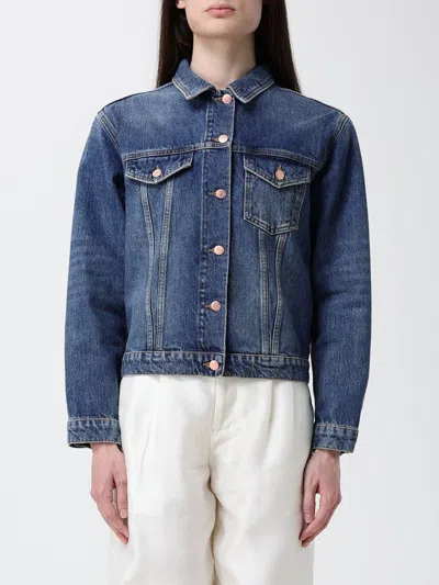 Armani Jeans Jacket Woman In Blue