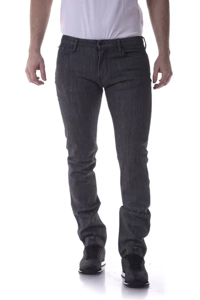 Armani Jeans Logo Jeans In Black
