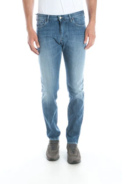 Armani Jeans Logo Jeans In Navy
