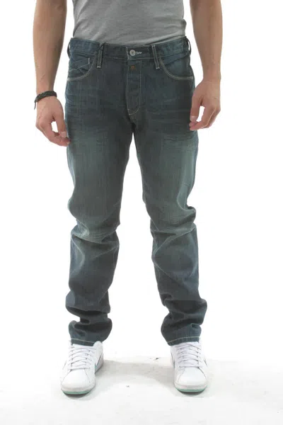 Armani Jeans Slim Cotton Jeans In Navy