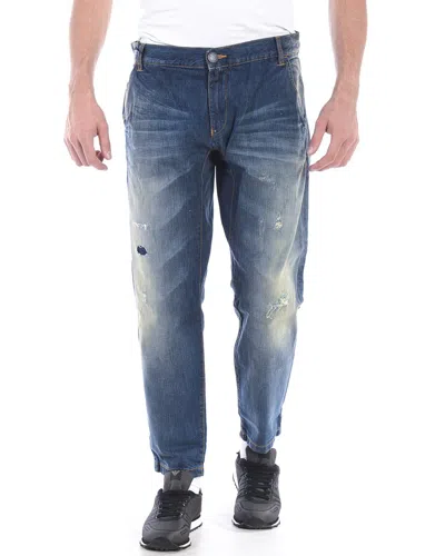 Armani Jeans Logo Jeans In Navy