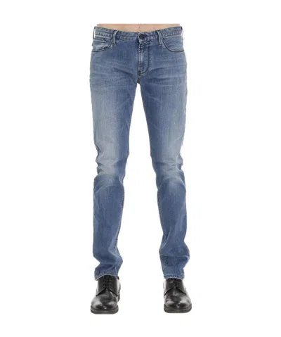 Armani Jeans Label Jeans In Blue