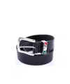 Armani Jeans Logo Belt In Black