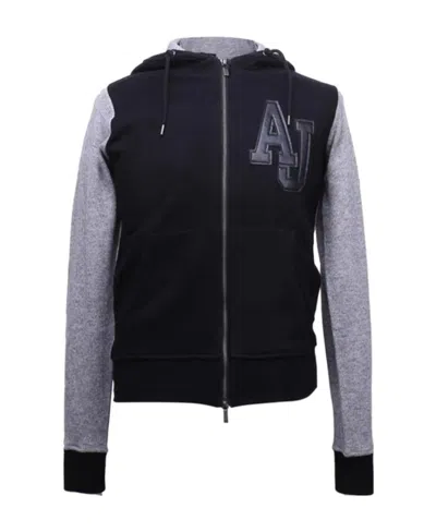 Armani Jeans Logo Casual Jacket In Black