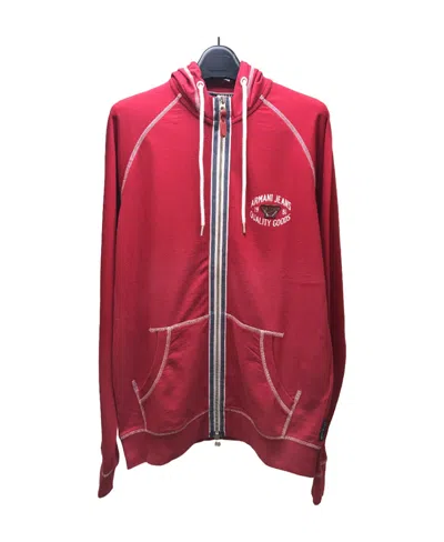 Armani Jeans Logo Casual Jacket In Red