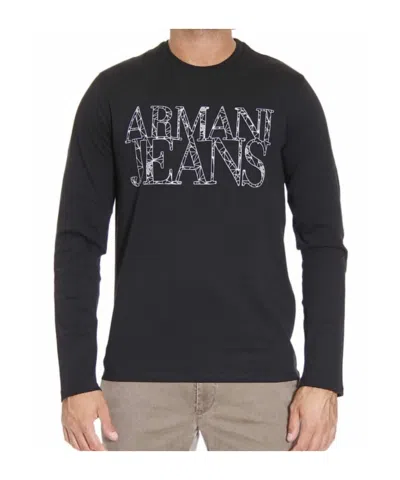 Armani Jeans Logo Detail T-shirt In Black