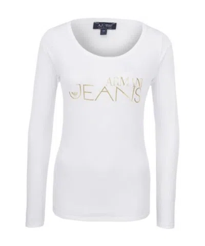 Armani Jeans Logo Detail T-shirt In White