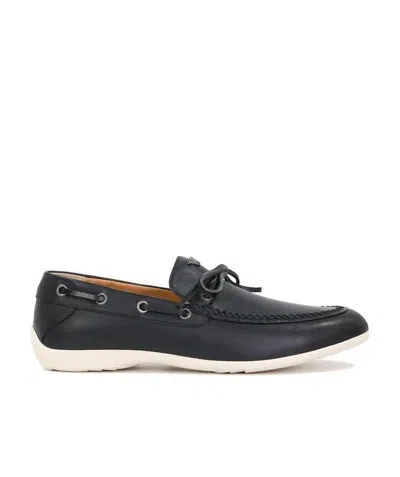 Armani Jeans Logo Details Business Casual Shoes In Black