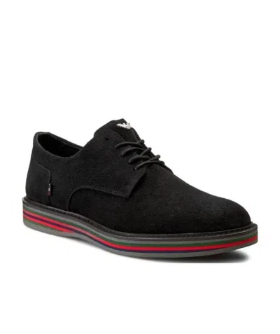 Armani Jeans Logo Details Business Casual Shoes In Black