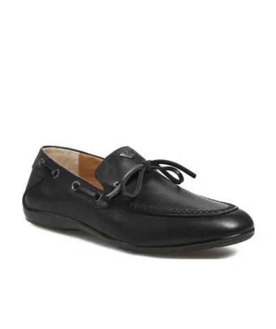 Armani Jeans Logo Details Business Casual Shoes In Black